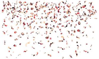 Vibrant confetti explosion on white background. Perfect for celebratory designs, adding festive cheer to invitations, banners, or websites. vector