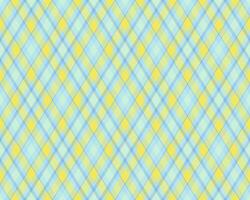 Delightful pastel yellow and light blue diagonal plaid pattern. Perfect for textile design, websites, or cheerful backgrounds. Evokes feelings of springtime freshness and optimism. vector