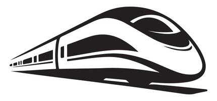 Modern Train Silhouette Illustration for Transportation Design Projects vector