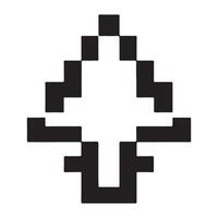 Pixel Arrow Design Illustration Isolated on White Background vector