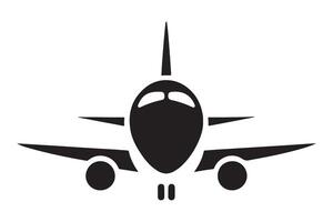 Front View Airplane Graphic For Travel Industry Use vector