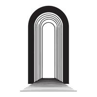 Tunnel Perspective Illustration Graphic Design with Concentric Arch Shapes vector