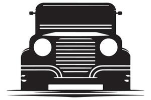 Classic Mini Cooper Silhouette Front View a Image vector