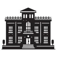 Classic Building Silhouette Illustration for Architecture Projects vector
