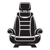 Luxurious Comfortable Automotive Seating Silhouette Design for Car Interiors vector