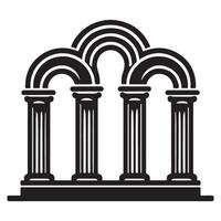 Majestic architecture illustration of classic archway design concept vector