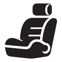 Ergonomic car seat illustration comfortable journey experience theme vector