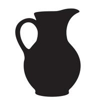 Elegant silhouette of a ceramic pitcher for serving drinks elegantly vector