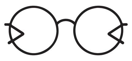Outline Round Glasses Illustration Design Element for Vision vector