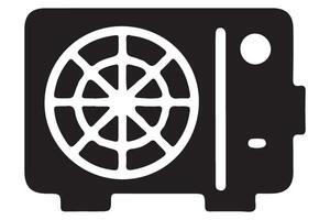 Efficient Air Conditioning Unit Silhouette Graphic Cooling System Design vector