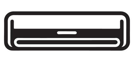 Modern Air Conditioner Silhouette Cooling System Appliance Design vector