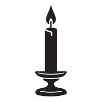 Burning candle illustration graphic element for celebrations project vector