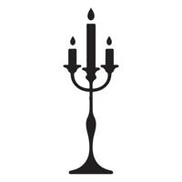 Elegant Candelabra Silhouette for Festive Occasions and Decor vector