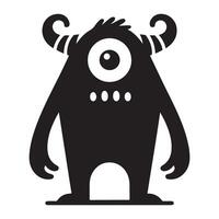 Cute One Eyed Monster Illustration for Kids Design Projects vector