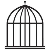 Classic Birdcage Illustration Simple and Minimalist Design vector