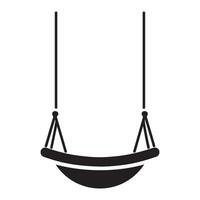 Silhouette Simple Swing Set Illustration for Playground or Park Designs vector