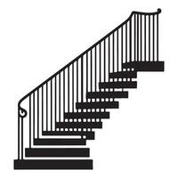 Staircase Silhouette Illustration Classic Interior Design Architecture Element Graphic vector
