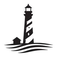 Lighthouse Art Illustration guiding light for maritime artwork vector