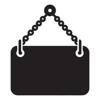 Hanging Signboard Blank Illustration Silhouette Retail Business vector