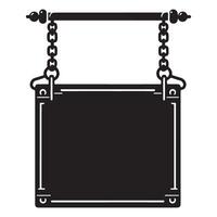 Elegant Hanging Signboard Illustration for Shop or Business Display vector