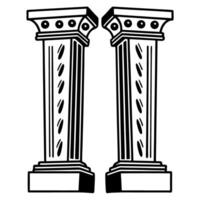 classic architectural columns design iconic pillars with ornate details symmetry and structure in ancient architecture vector