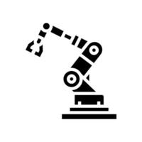 robotic arm ai integration glyph icon illustration vector