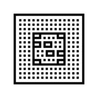 computer chip ai integration line icon illustration vector