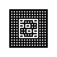 computer chip ai integration glyph icon illustration vector