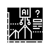 predictive analytics graph ai integration glyph icon illustration vector