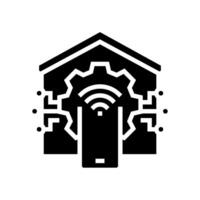 smart home automation ai integration glyph icon illustration vector