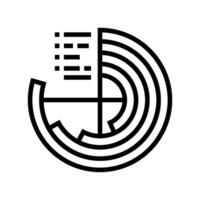 data visualization chart deep learning line icon illustration vector