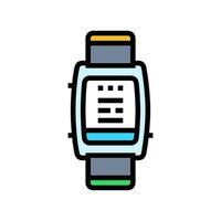smart wearable device deep learning color icon illustration vector
