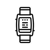 smart wearable device deep learning line icon illustration vector
