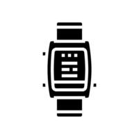 smart wearable device deep learning glyph icon illustration vector