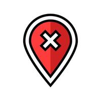 gps malfunction signal loss car color icon illustration vector