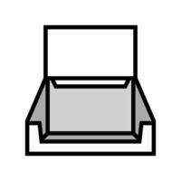 display box cardboard packaging color icon illustration vector