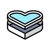 custom shaped box cardboard packaging color icon illustration vector