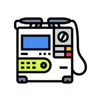 defibrillator cardiology accessories color icon illustration vector
