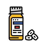 nitroglycerin pills cardiology color icon illustration vector