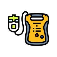 aed automated external defibrillator color icon illustration vector