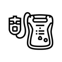 aed automated external defibrillator line icon illustration vector