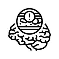 stroke caused cardiovascular issues line icon illustration vector