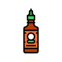 sriracha condiment color icon illustration vector