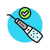 using water flosser oral care color icon illustration vector