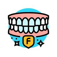 using fluoride treatments color icon illustration vector