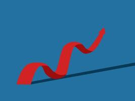 Development, Uncertainty, Growth and Volatility Graph, Stock Market Concept vector
