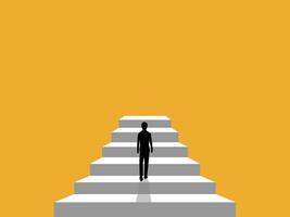 development ,Businessman Climbing the Ladder Step by Step vector
