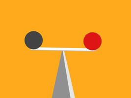 support each other, equality, spheres on equal balances vector