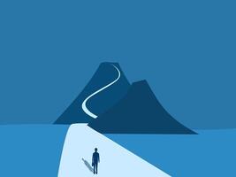 Stable, businessmen are confident on the path to the top vector