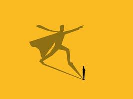 Powerful, Strong, Businessman with inner power as hero vector